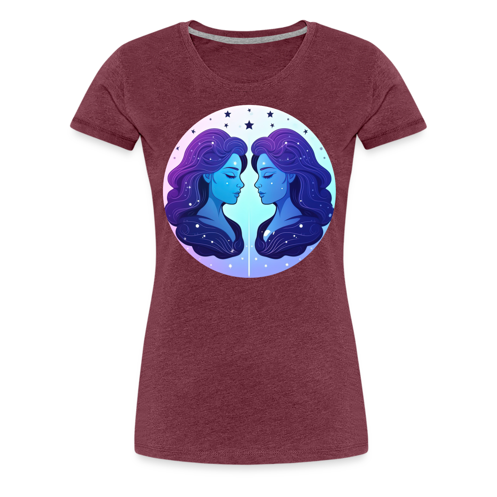 Women’s Magic Gemini Premium T-Shirt - heather burgundy