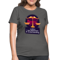 Thumbnail for Women's Glow Libra T-Shirt - charcoal