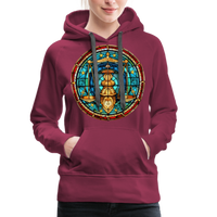 Thumbnail for Women’s Mosaic Libra Premium Hoodie - burgundy