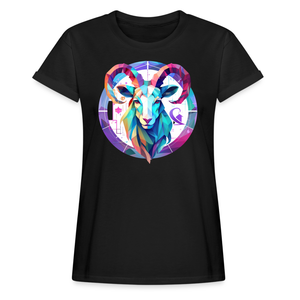 Women's Mythical Aries Relaxed Fit T-Shirt - black