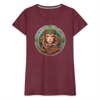 Thumbnail for Women’s Mythical Virgo Premium T-Shirt - heather burgundy