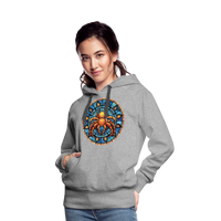 Thumbnail for Women’s Mosaic Cancer Premium Hoodie - heather grey