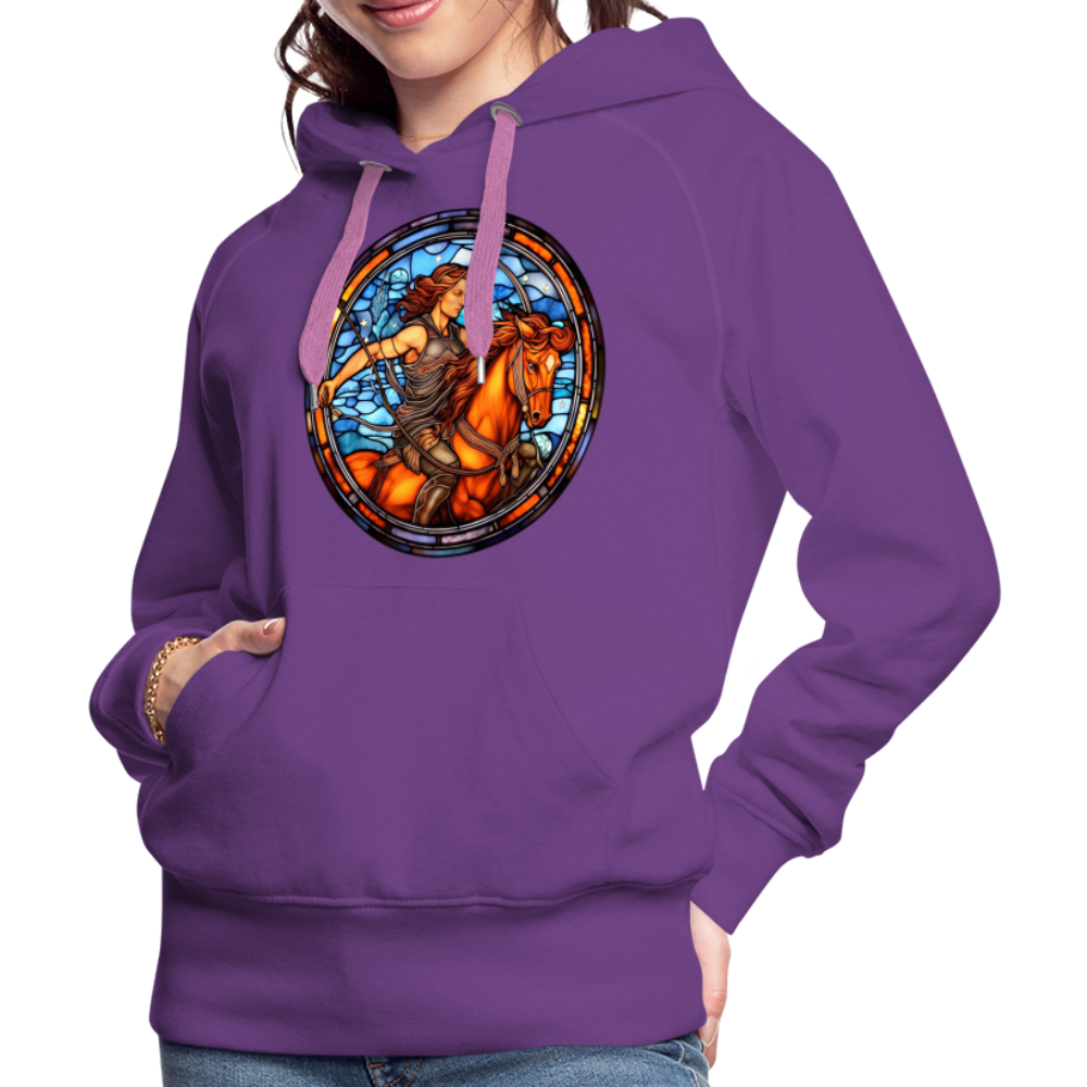 Women’s Mosaic Sagittarius Premium Hoodie - purple 