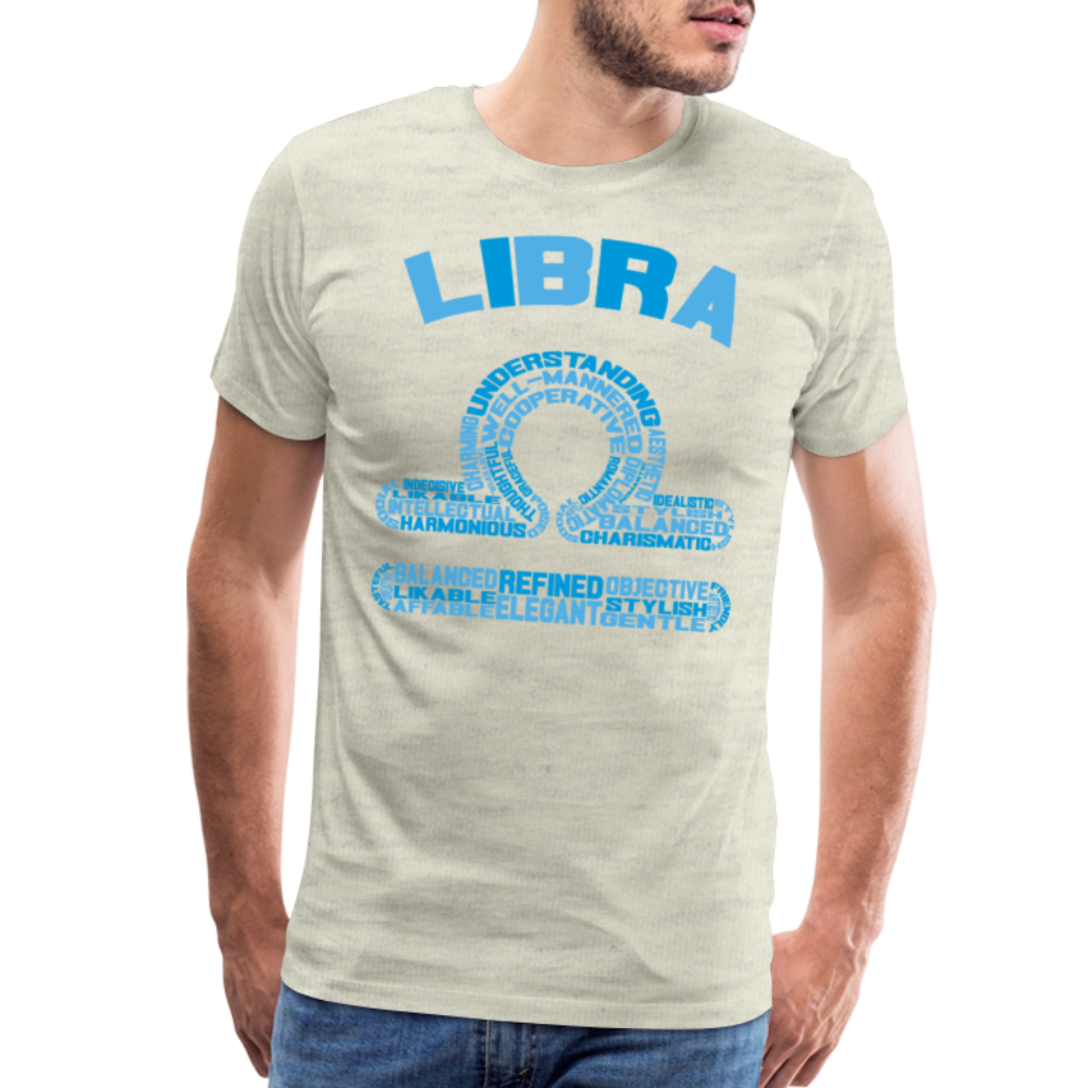 Men's Power Words Libra Premium T-Shirt - heather oatmeal