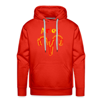 Thumbnail for Men's Power Words Aries Premium Hoodie - red