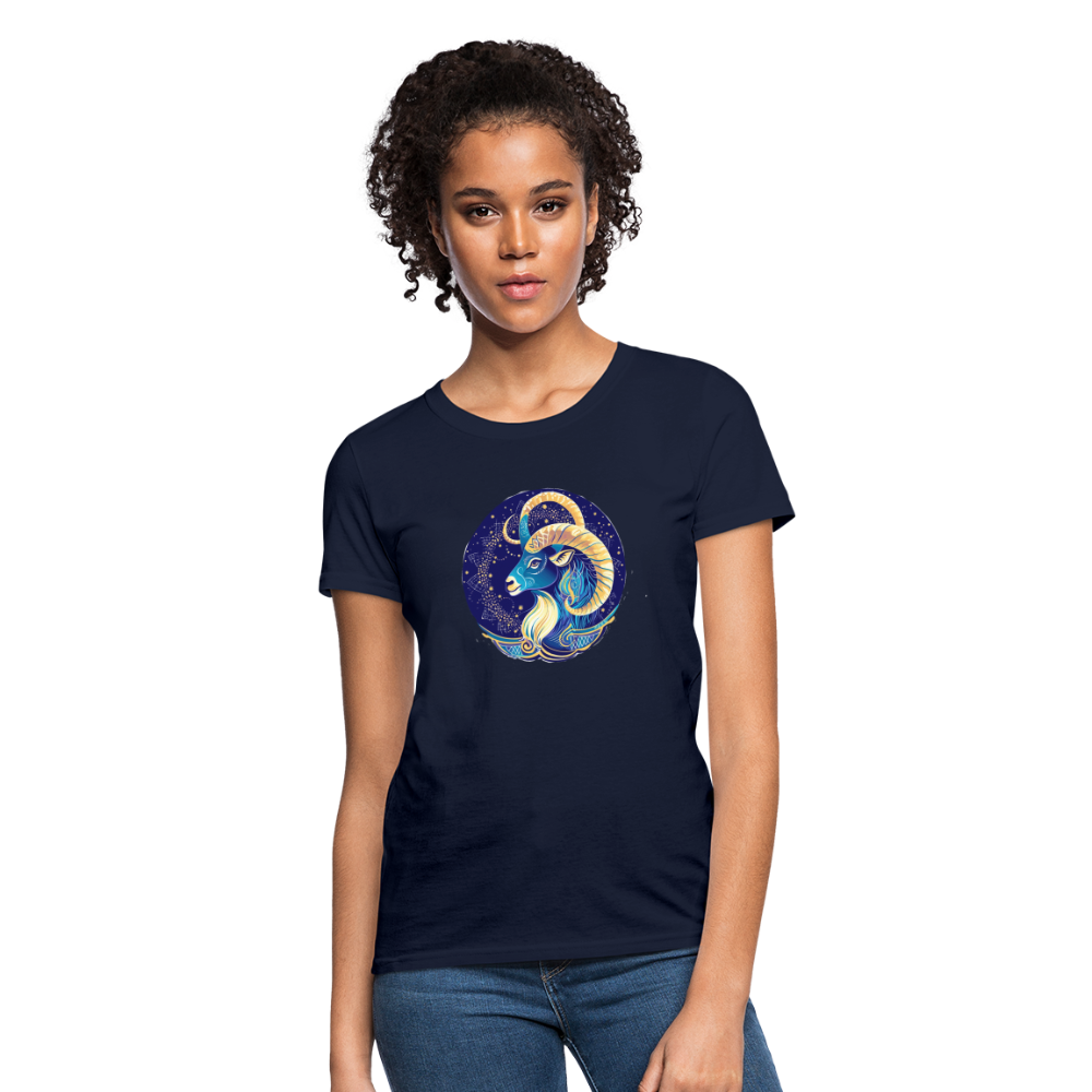 Women's Mythical Capricorn T-Shirt - navy