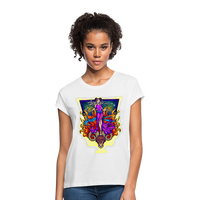 Thumbnail for Women's Cosmic Aries Relaxed Fit T-Shirt - white