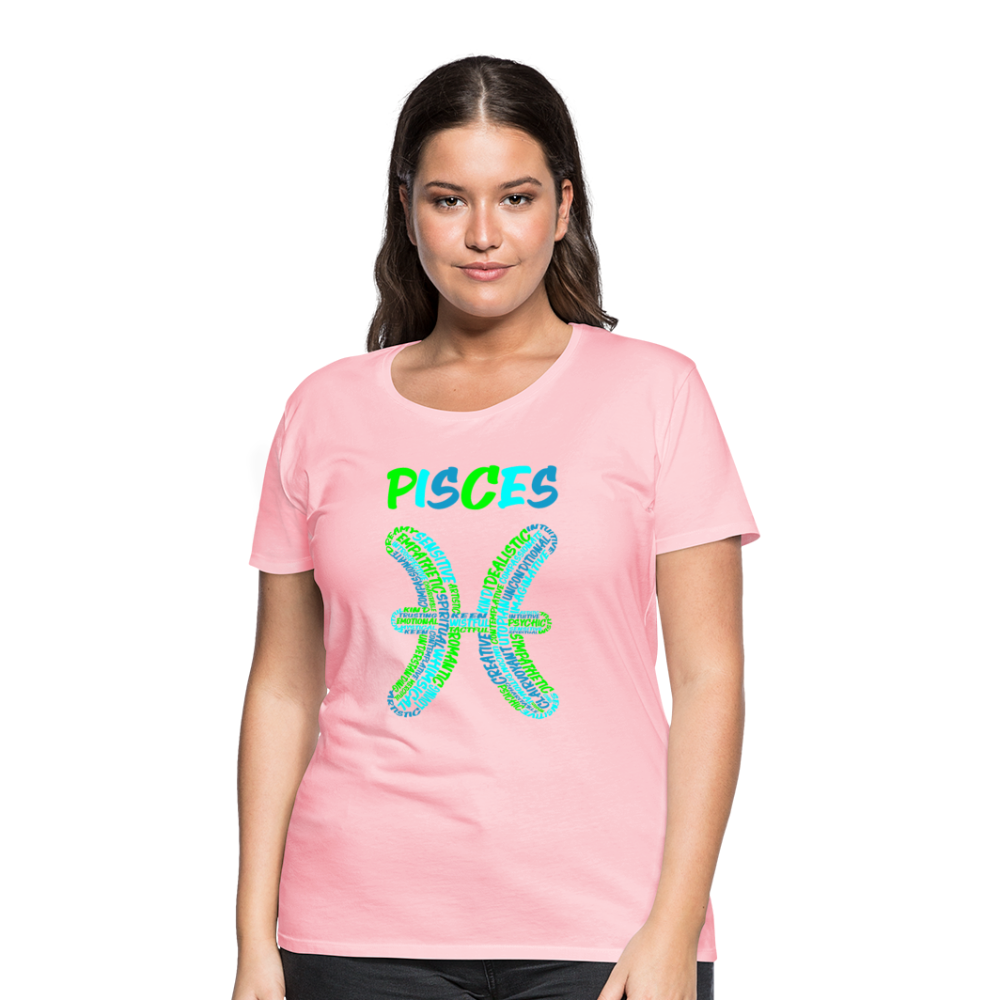 Women's Power Words Pisces Premium T-Shirt - pink