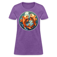 Thumbnail for Women's Symbol Pisces T-Shirt - purple heather