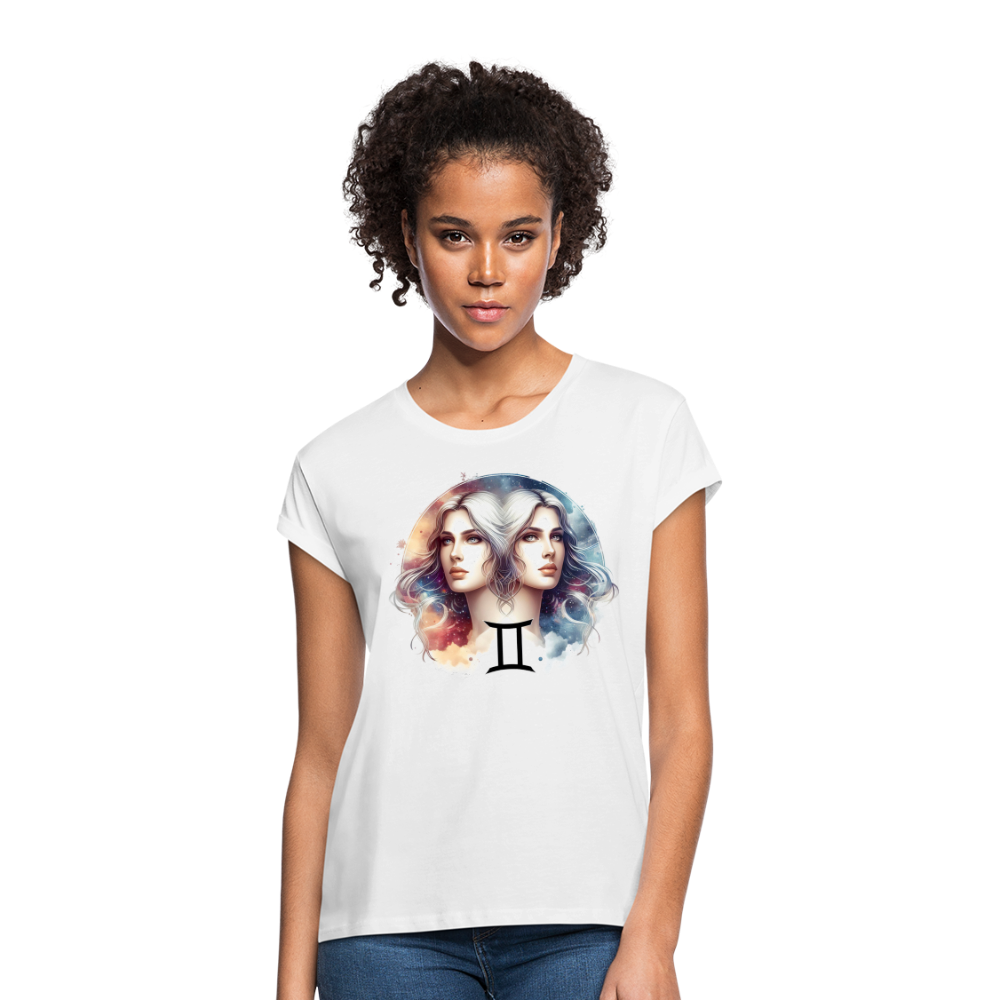 Women's Mythical Gemini Relaxed Fit T-Shirt - white