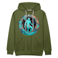 Thumbnail for Men’s Mythical Aquarius Premium Hoodie - olive green