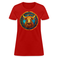 Thumbnail for Women's Mosaic Taurus T-Shirt - red