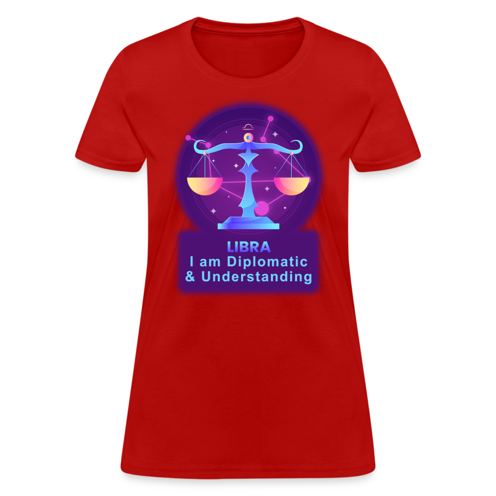 Women's Neon Libra T-Shirt - red