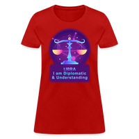 Thumbnail for Women's Neon Libra T-Shirt - red