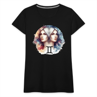 Thumbnail for Women’s Mythical Gemini Premium T-Shirt - black