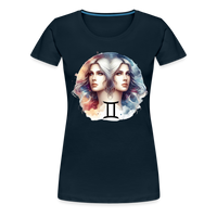 Thumbnail for Women’s Mythical Gemini Premium T-Shirt - deep navy