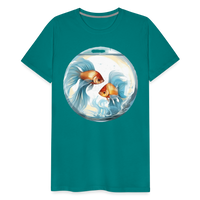 Thumbnail for Men's Mythical Pisces Premium T-Shirt - teal