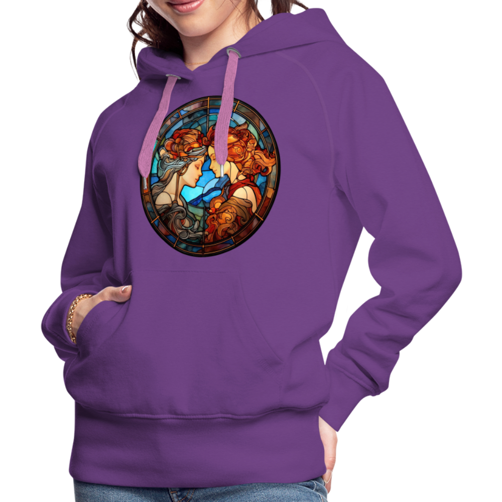 Women’s Mosaic Gemini Premium Hoodie - purple 