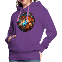 Thumbnail for Women’s Mosaic Gemini Premium Hoodie - purple 