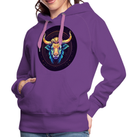 Thumbnail for Women’s Magic Taurus Premium Hoodie - purple 