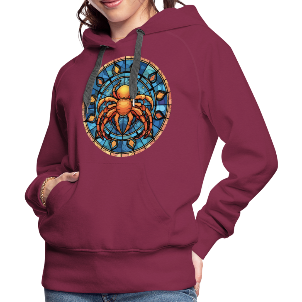 Women’s Mosaic Cancer Premium Hoodie - burgundy