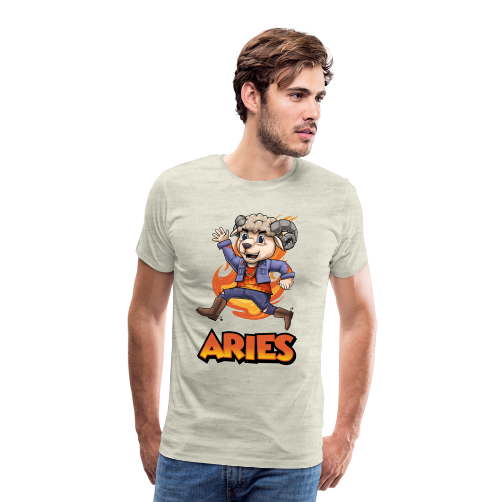 Men's Playful Aries Premium T-Shirt - heather oatmeal