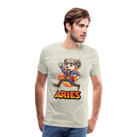 Thumbnail for Men's Playful Aries Premium T-Shirt - heather oatmeal