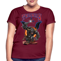 Thumbnail for Women's Astral Taurus Relaxed Fit T-Shirt - burgundy