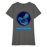 Thumbnail for Women's Stellar Aquarius T-Shirt - charcoal