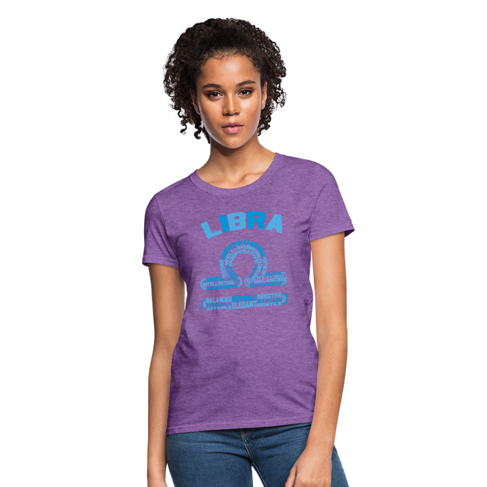 Women's Power Words Libra T-Shirt - purple heather