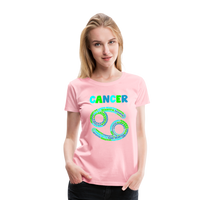 Thumbnail for Women's Power Words Cancer Premium T-Shirt - pink