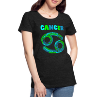 Thumbnail for Women's Power Words Cancer Premium T-Shirt - charcoal grey