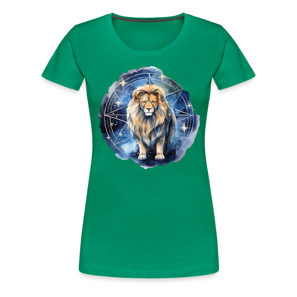 Women's Mythical Words Leo Premium T-Shirt - kelly green