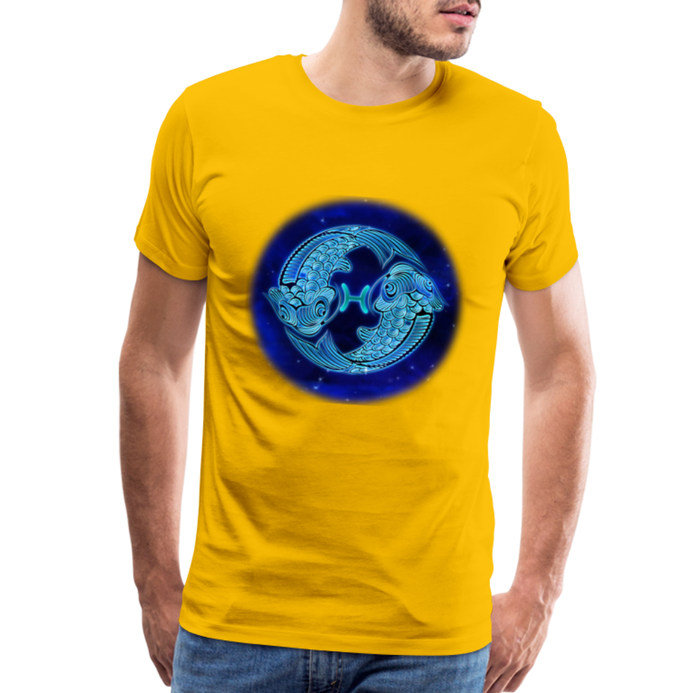 Men's Pisces Premium T-Shirt - sun yellow