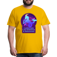 Thumbnail for Men's Neon Capricorn Premium T-Shirt - sun yellow