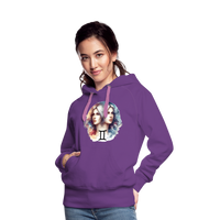 Thumbnail for Women’s Mythical Gemini Premium Hoodie - purple 