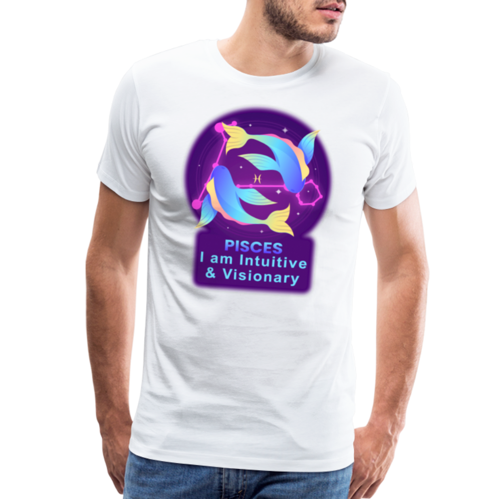 Men's Neon Pisces Premium T-Shirt - white