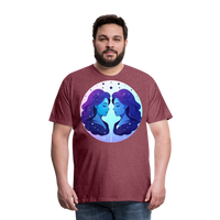 Thumbnail for Men's Magic Gemini Premium T-Shirt - heather burgundy