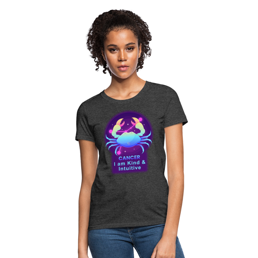 Women's Neon Cancer T-Shirt - heather black