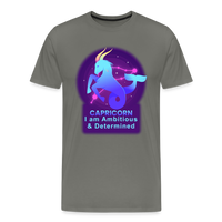 Thumbnail for Men's Neon Capricorn Premium T-Shirt - asphalt gray