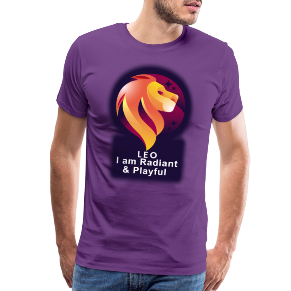 Men's Glow Leo Premium T-Shirt - purple