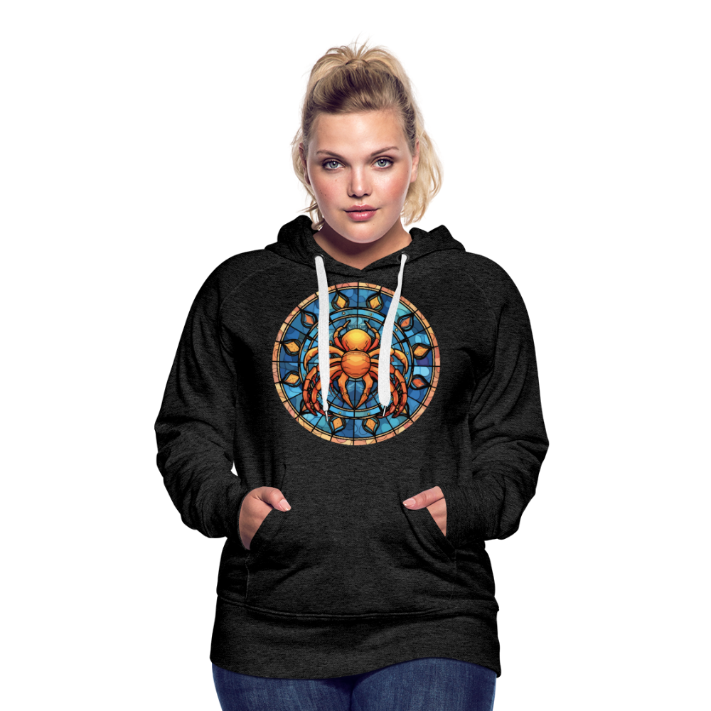 Women’s Mosaic Cancer Premium Hoodie - charcoal grey