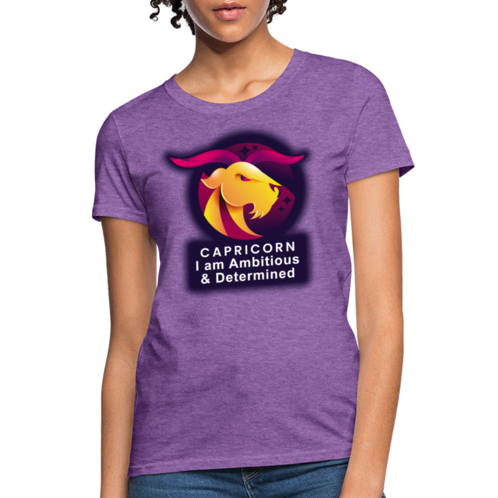 Women's Glow Capricorn T-Shirt - purple heather