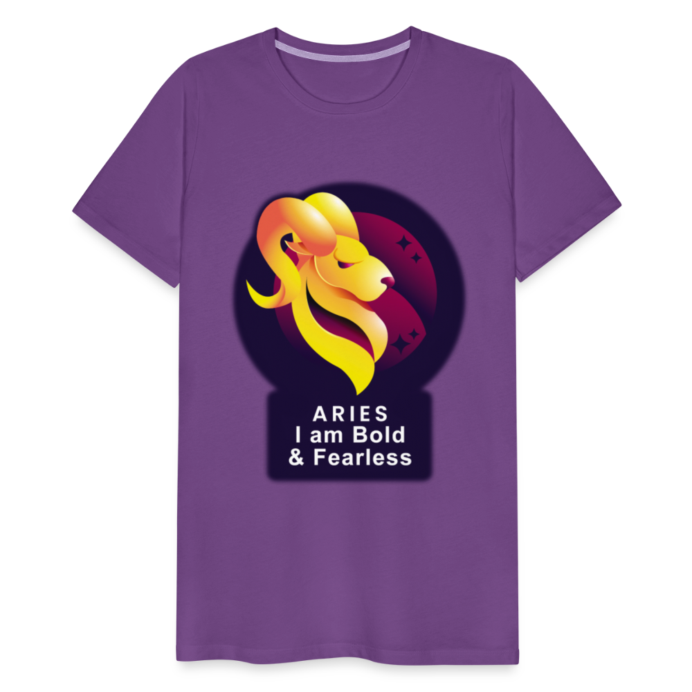 Men's Glow Aries Premium T-Shirt - purple