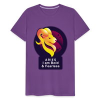 Thumbnail for Men's Glow Aries Premium T-Shirt - purple