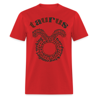 Thumbnail for Men's Power Words Taurus Classic T-Shirt - red