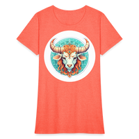 Thumbnail for Women's Symbol Taurus T-Shirt - heather coral