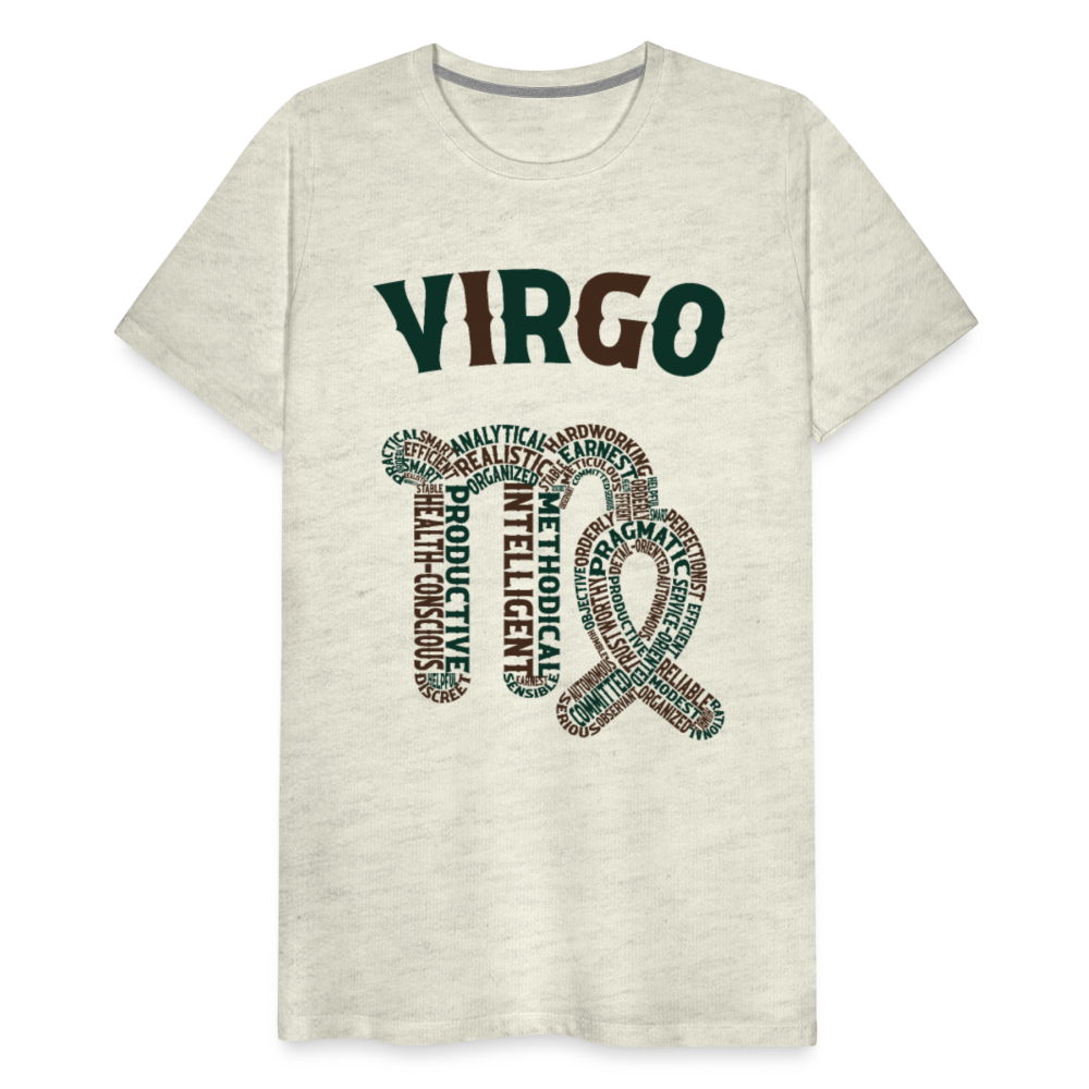 Men's Power Words Virgo Premium T-Shirt - heather oatmeal