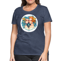 Thumbnail for Women’s Symbol Gemini Premium T-Shirt - heather blue