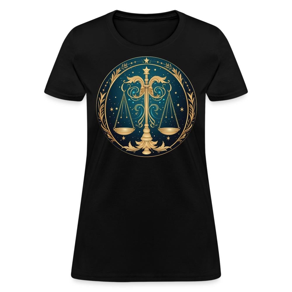 Women's Mystic Libra T-Shirt - black